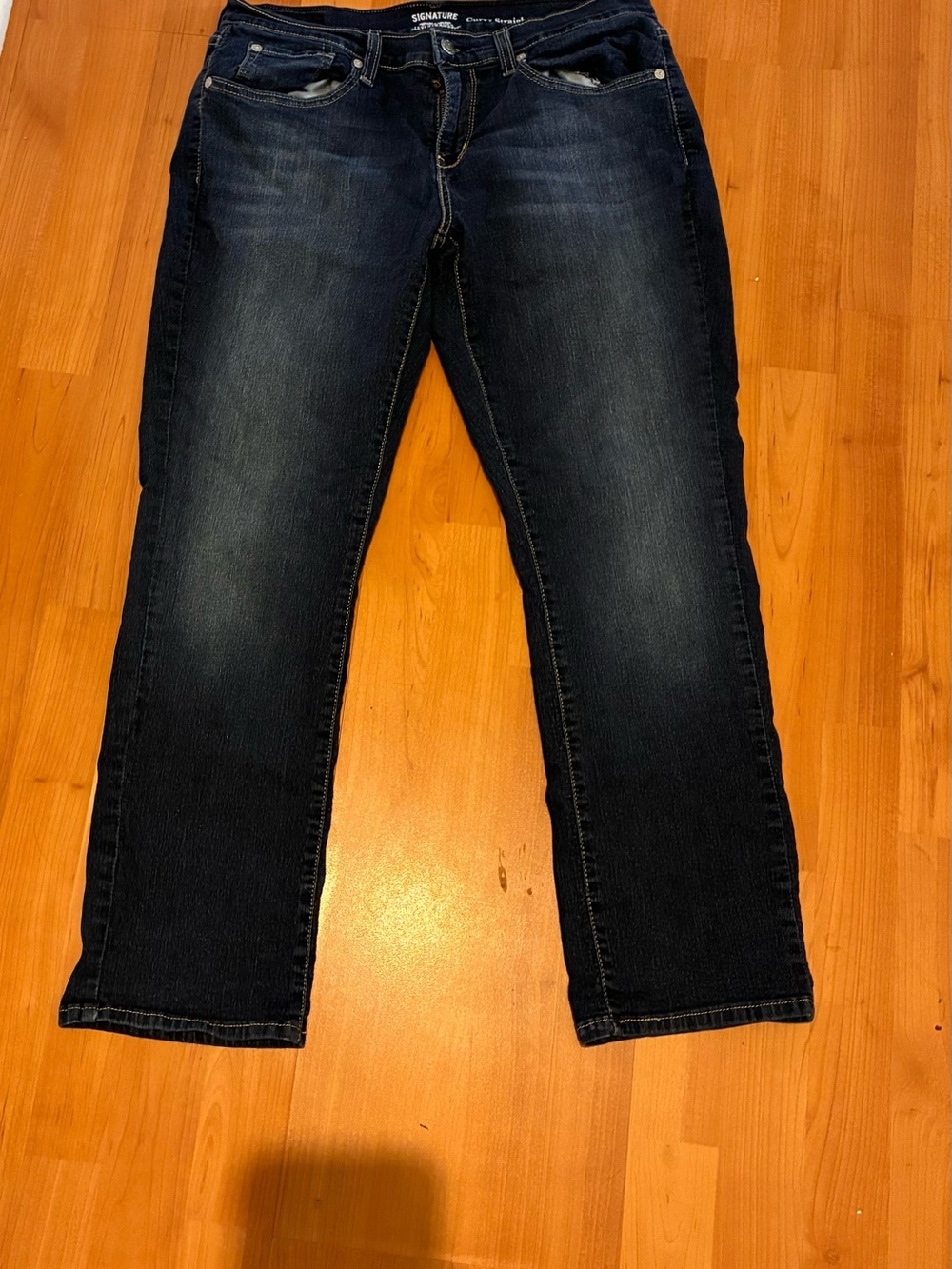 Signature Dark Wash women’s clothes Jeans - Blue